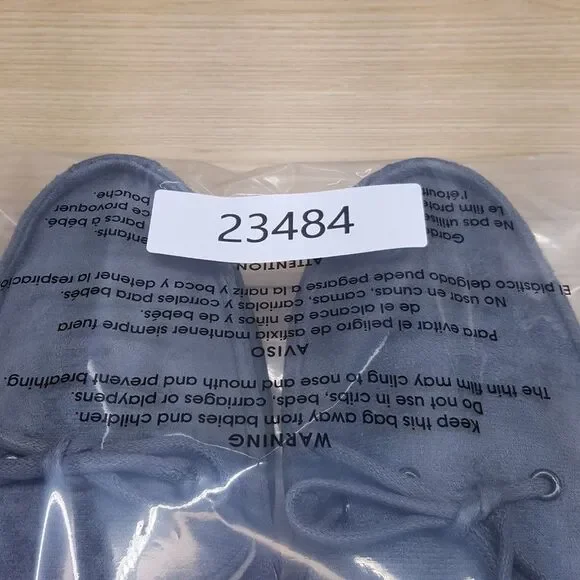 ISOTONER Slippers Mens Size 8 9 Grey Slip On Plush Lined Gel Memory Foam - Picture 5 of 5